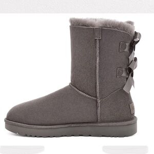 UGG Women's Charcoal Bailey Bow Winter Boots